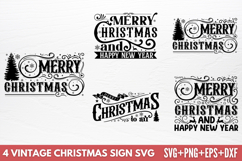 Vintage Christmas Sign SVG Product Image 1