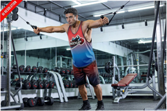 Male Wearing Gym Shorts And Tank Top Product Image 1