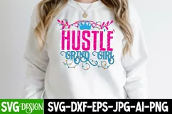 Hustle Grind Girl SVG Cut File , Hustle SVG Cut File Product Image 2