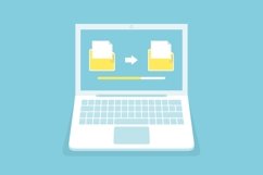 File transfer in flat style Product Image 1