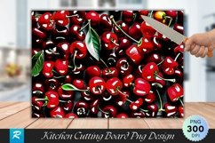 Red Cherry Cutting Board Sublimation Design Product Image 1