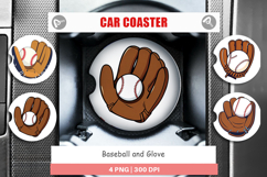Car Coaster Baseball Glove Product Image 1