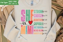 She Is Mimi SVG | Mother Day PNG | Happy Mother&#039;s Day SVG Product Image 1