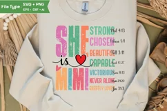She Is Mimi SVG | Mother Day PNG | Happy Mother's Day SVG Product Image 1
