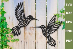 Hummingbird Wall Art Design, Laser cut, Cricut Product Image 1
