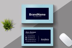 Clean Corporate Business Card with Cyan Accents Product Image 1
