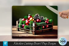 Festive Milk Crate Centerpiece Cutting Board PNG Design Product Image 1