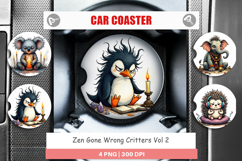 Car Coaster Zen Fail Critters Product Image 1