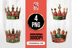 Kwanzaa Royal Crown Watercolor Clipart Sublimation PNG Product Image 1