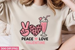 Peace, love, Valentine PNG, Retro Valentine Sublimation PNG Product Image 2