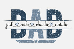 Dad Split Name Frame SVG, Father&#039;s Day SVG Design Product Image 1