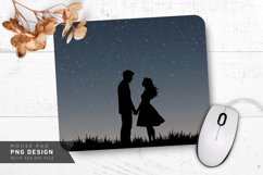 Couple Under Stars Mouse Pad PNG Design Product Image 1