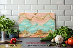 Kitchen cutting board |blue pink wave texture sublimation Product Image 1