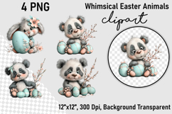 Whimsical Easter Animals Clipart Product Image 1