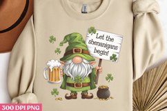 Let the shenanigans begin! PNG, St Patricks Day Gnome Sublim Product Image 2