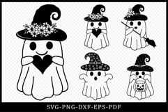 Cute Ghost SVG, Spooky Ghost Halloween SVG, Ghosts clipart Product Image 1