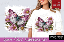 Magical Forest Square Tshirt Background - Fantasy PNG Product Image 1