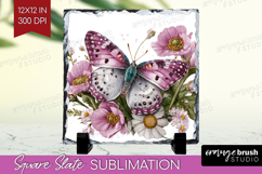 Magical Forest Slate PNG - Fantasy Square Slate Sublimation Product Image 1