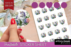 Magical Forest Round Sticker - Fantasy Printable Sticker Product Image 1