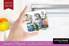 Magical Forest Magnet Sublimation - Fantasy Square Magnet Product Image 1