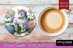 Magical Forest Round Coaster - Fantasy Coaster PNG Product Image 1