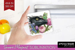 Magical Forest Magnet Sublimation - Fantasy Square Magnet Product Image 1
