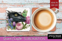 Magical Forest Square Coaster - Fantasy Coaster PNG Product Image 1