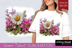 Magical Forest Square Tshirt Background - Fantasy PNG Product Image 1