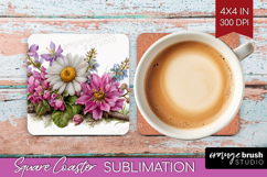 Magical Forest Square Coaster - Fantasy Coaster PNG Product Image 1