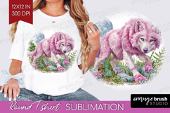 Magical Forest Round Tshirt Background - Fantasy PNG Product Image 1