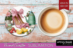 Magical Forest Round Coaster - Fantasy Coaster PNG Product Image 1