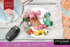 Magical Forest Car Coaster - Fantasy Coaster PNG Sublimation Product Image 1