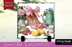 Magical Forest Slate PNG - Fantasy Square Slate Sublimation Product Image 1