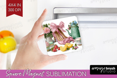 Magical Forest Magnet Sublimation - Fantasy Square Magnet Product Image 1