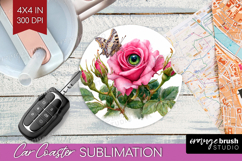 Magical Forest Car Coaster - Fantasy Coaster PNG Sublimation Product Image 1