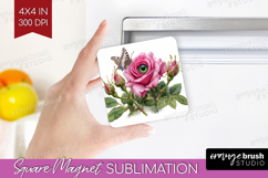 Magical Forest Magnet Sublimation - Fantasy Square Magnet Product Image 1