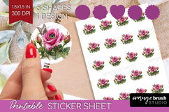 Magical Forest Round Sticker - Fantasy Printable Sticker Product Image 1