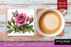 Magical Forest Square Coaster - Fantasy Coaster PNG Product Image 1