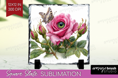 Magical Forest Slate PNG - Fantasy Square Slate Sublimation Product Image 1