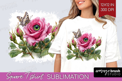 Magical Forest Square Tshirt Background - Fantasy PNG Product Image 1