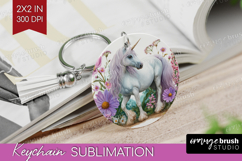 Magical Forest Keychain PNG - Fantasy Keychain Sublimation Product Image 1