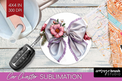 Magical Forest Car Coaster - Fantasy Coaster PNG Sublimation Product Image 1