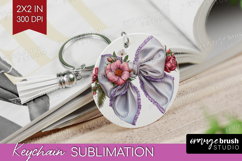 Magical Forest Keychain PNG - Fantasy Keychain Sublimation Product Image 1