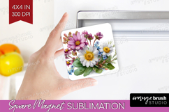 Magical Forest Magnet Sublimation - Fantasy Square Magnet Product Image 1