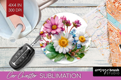 Magical Forest Car Coaster - Fantasy Coaster PNG Sublimation Product Image 1