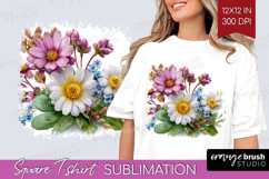 Magical Forest Square Tshirt Background - Fantasy PNG Product Image 1