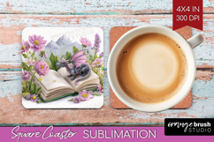 Magical Forest Square Coaster - Fantasy Coaster PNG Product Image 1