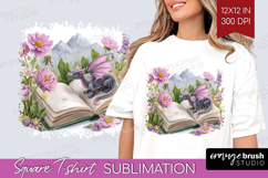 Magical Forest Square Tshirt Background - Fantasy PNG Product Image 1