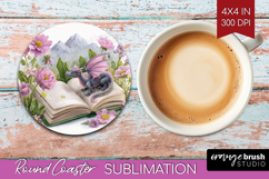 Magical Forest Round Coaster - Fantasy Coaster PNG Product Image 1