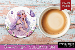 Magical Forest Round Coaster - Fantasy Coaster PNG Product Image 1